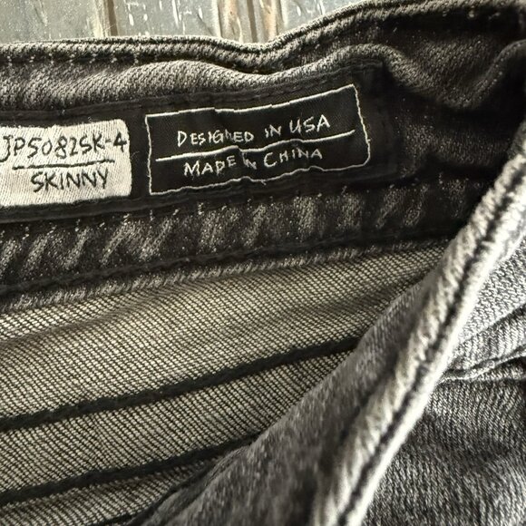 Miss Me Black Stretch Denim Low Rise Embellished Angel Wing Skinny Jeans~28 - Picture 11 of 13